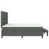 vidaXL Cama tipo Box Spring con colch&oacute;n Gris oscuro 200 x 200 cm tela