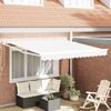 vidaXL Toldo Manual Blanco 3 x 2,5 m Poliester y metal