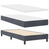 vidaXL Cama Box Spring LED Gris oscuro 90 x 200 cm Terciopelo