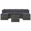 vidaXL Muebles de palets de jard&iacute;n 7 piezas cojines madera maciza pino