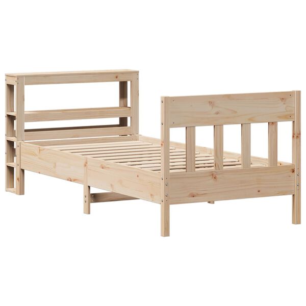vidaXL Estructura de cama sin colch&oacute;n madera maciza de pino 90x190 cm