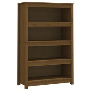 vidaXL Estanter&iacute;a madera maciza de pino marr&oacute;n miel 80x35x126 cm