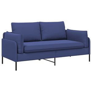 vidaXL Sof&aacute; de 2 Plazas 2 plaza Azul Polic&iacute;a 188 x 81 x 89 cm