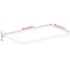 vidaXL Tablero de mesa rectangular madera maciza mango 110x80x2,5 cm