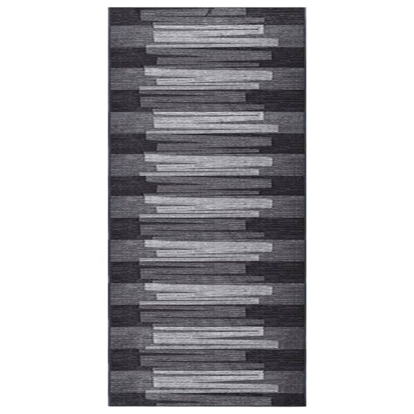 vidaXL Alfombra de pasillo antideslizante gris antracita 100x450 cm