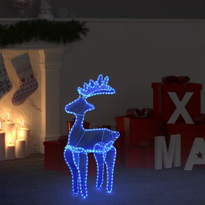 vidaXL Reno de Navidad con malla 306 LED 60x24x89 cm