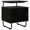 vidaXL Mesa de noche Roble Negro Madera de ingenier&iacute;a