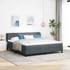 vidaXL Cama tipo Box Spring Gris oscuro 180 x 200 cm Terciopelo