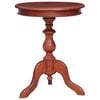 vidaXL Mesa auxiliar de madera maciza de caoba marr&oacute;n 50x50x65 cm