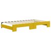 vidaXL Sof&aacute; cama nido con cajones terciopelo amarillo 100x200 cm