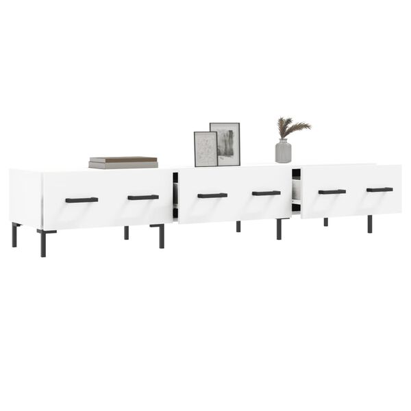 vidaXL Mueble de TV madera de ingeniería blanco 150x36x30 cm