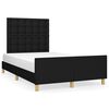 vidaXL Estructura de cama sin colch&oacute;n tela negro 120x200 cm