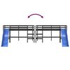 vidaXL Cama alta de niños con tobogán madera maciza negra 90x190 cm