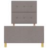 vidaXL Estructura de cama con cabecera Taup&eacute; 90 x 190 cm tela