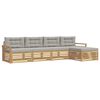 vidaXL Conjunto de sof&aacute;s de exterior 5 uds. Blanco y Gris Claro