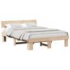 vidaXL Estructura de cama Natural 140 x 200 cm Madera de pino macizo