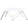 vidaXL Toldo Bimini de 4 arcos blanco 243x(230-244)x137 cm