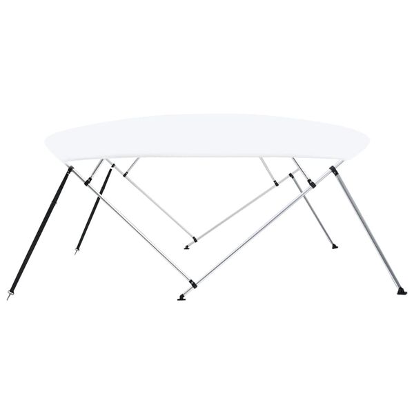 vidaXL Toldo Bimini de 4 arcos blanco 243x(230-244)x137 cm