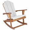 vidaXL Silla mecedora Adirondack de jard&iacute;n Natural 100% Poli&eacute;ster