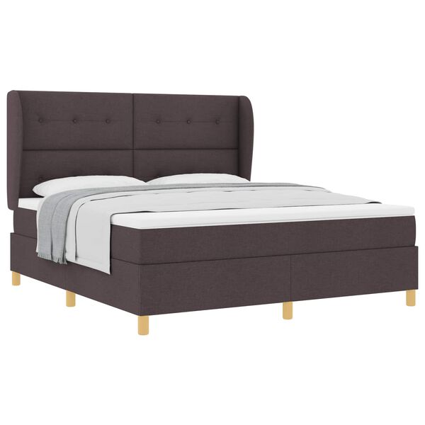 vidaXL Cama con Somier y Colch&oacute;n Gris Oscuro 90x190 cm de Tela tela