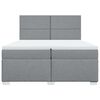 vidaXL Cama box spring con colch&oacute;n tela gris claro 200x200 cm