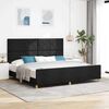 vidaXL Estructura de cama con cabecera Negro 200 x 200 cm tela