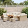 vidaXL Conjunto de sof&aacute; de jard&iacute;n con coj&iacute;n 12 pcs beige y crema
