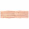 vidaXL Tablero mesa madera tratada borde natural marr&oacute;n 180x50x(2-6)cm