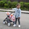 Smoby Cochecito deportivo de mu&ntilde;ecas gemelar Maxi-Cosi rosa claro