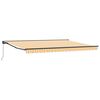 vidaXL Toldo retr&aacute;ctil manual Amarillo y blanco 4,5 x 3,5 m