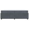 vidaXL Estructura de cama con colch&oacute;n Gris oscuro 200 x 200 cm tela