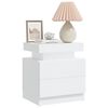 vidaXL Mesita de noche madera contrachapada blanco 45x35x52 cm