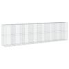 vidaXL Cesta de gaviones con cubierta hierro galvanizado 750x100x200cm
