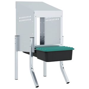 vidaXL Nido para gallinas de 1 compartimento con patas de acero galvanizado