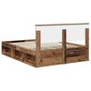 vidaXL Estructura de cama con cabecera Madera vieja 150 x 200 cm