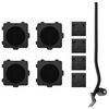 vidaXL Ruedas para muebles (4 unidades, con elevador), color negro, 13,5 x 13,5 x 4,2 cm, 300 kg