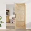 vidaXL Puerta Corredera Marr&oacute;n 93 x 211 cm Madera de pino macizo