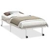 vidaXL Estructura de cama sin colch&oacute;n plegable blanco acero 90x200 cm