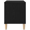 vidaXL Mueble para discos de vinilo Roble Negro 100 x 38 x 48 cm