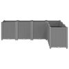 vidaXL Jardinera PP gris claro 160x120x53 cm