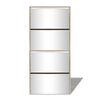 vidaXL Mueble zapatero 4 compartimentos espejo color roble 63x17x134cm