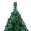 vidaXL &Aacute;rbol de Navidad preiluminado con luces y bolas verde 210 cm