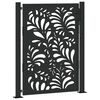 vidaXL Puerta de jard&iacute;n negra 100x125 cm dise&ntilde;o ondulado de acero