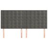 vidaXL Cabecero gris oscuro 160x5x118/128 cm terciopelo