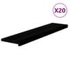 vidaXL Pelda&ntilde;os de escalera 20 uds madera maciza roble marr&oacute;n negro
