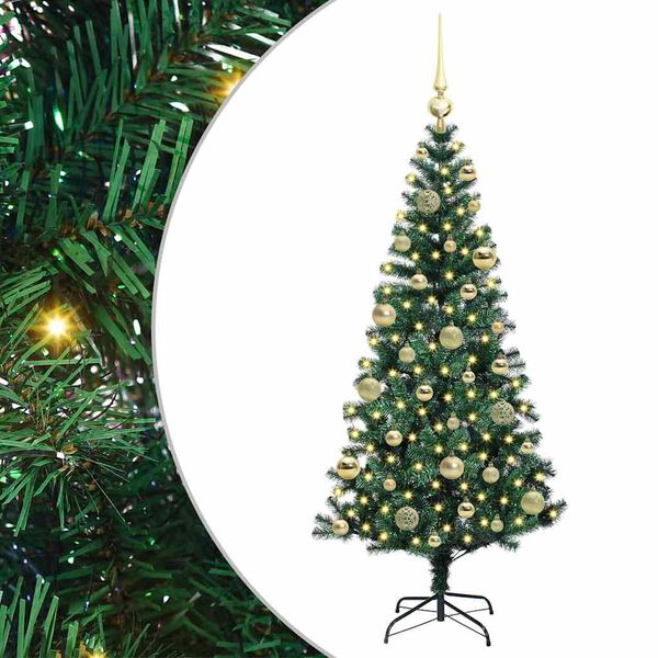 vidaXL Árbol de Navidad Artificial Preiluminado Verde 120 cm