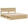 vidaXL Estructura de cama Sonoma 180 x 200 cm Madera de pino macizo