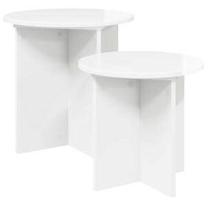 vidaXL Conjunto de mesas auxiliares 2 uds. Brillante &Oslash; 45 x 45 cm