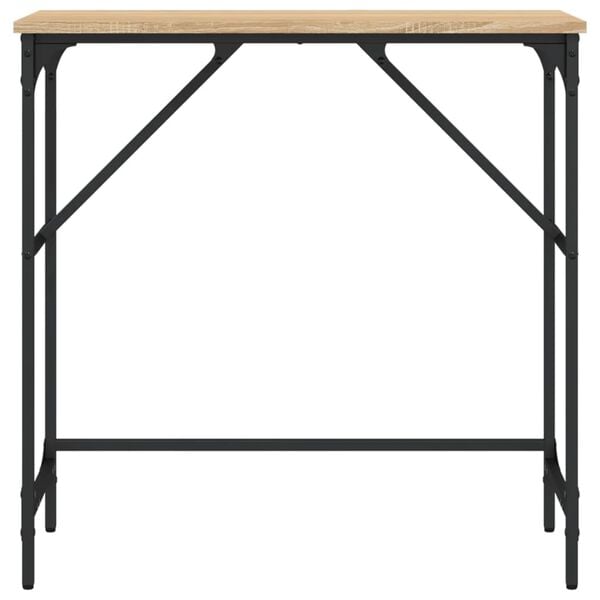 vidaXL Mesa consola madera de ingenier&iacute;a roble Sonoma 75x32x75 cm