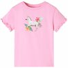 Camiseta infantil de manga corta rosa brillante 104